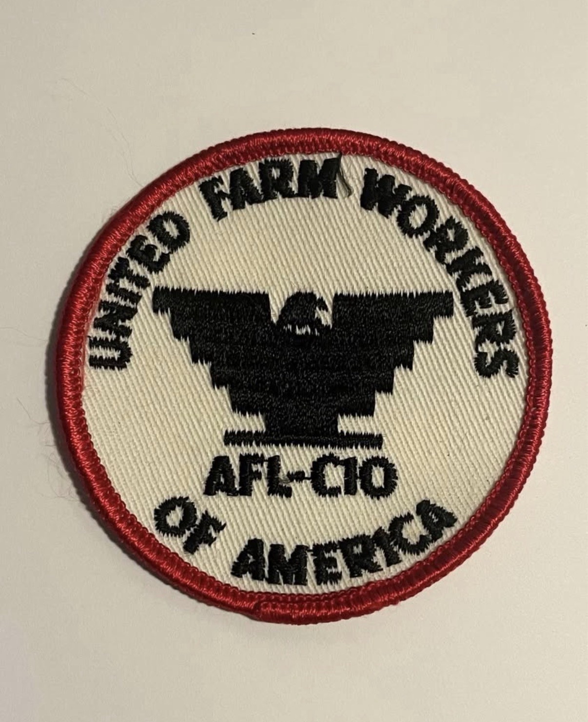 NEW VTG AUTHENTIC UNITED FARM WORKERS UFW AFL-CIO UNION EMBROIDERED 3”PATCH RARE