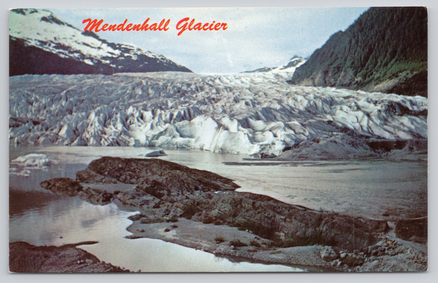 Vintage Mendenhall Glacier Alaska Postcard Juneau Mike Roberts Chrome Unposted Vintage Mendenhall Glacier Alaska Postcard Juneau Mike Roberts Chrome Unposted