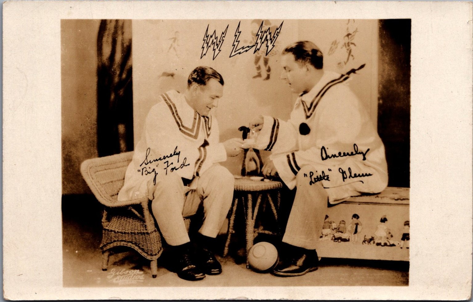 RPPC Ford & Glenn Lullaby Boys WLW Cincinnati Radio Personalities Signed RPPC Ford & Glenn Lullaby Boys WLW Cincinnati Radio Personalities Signed
