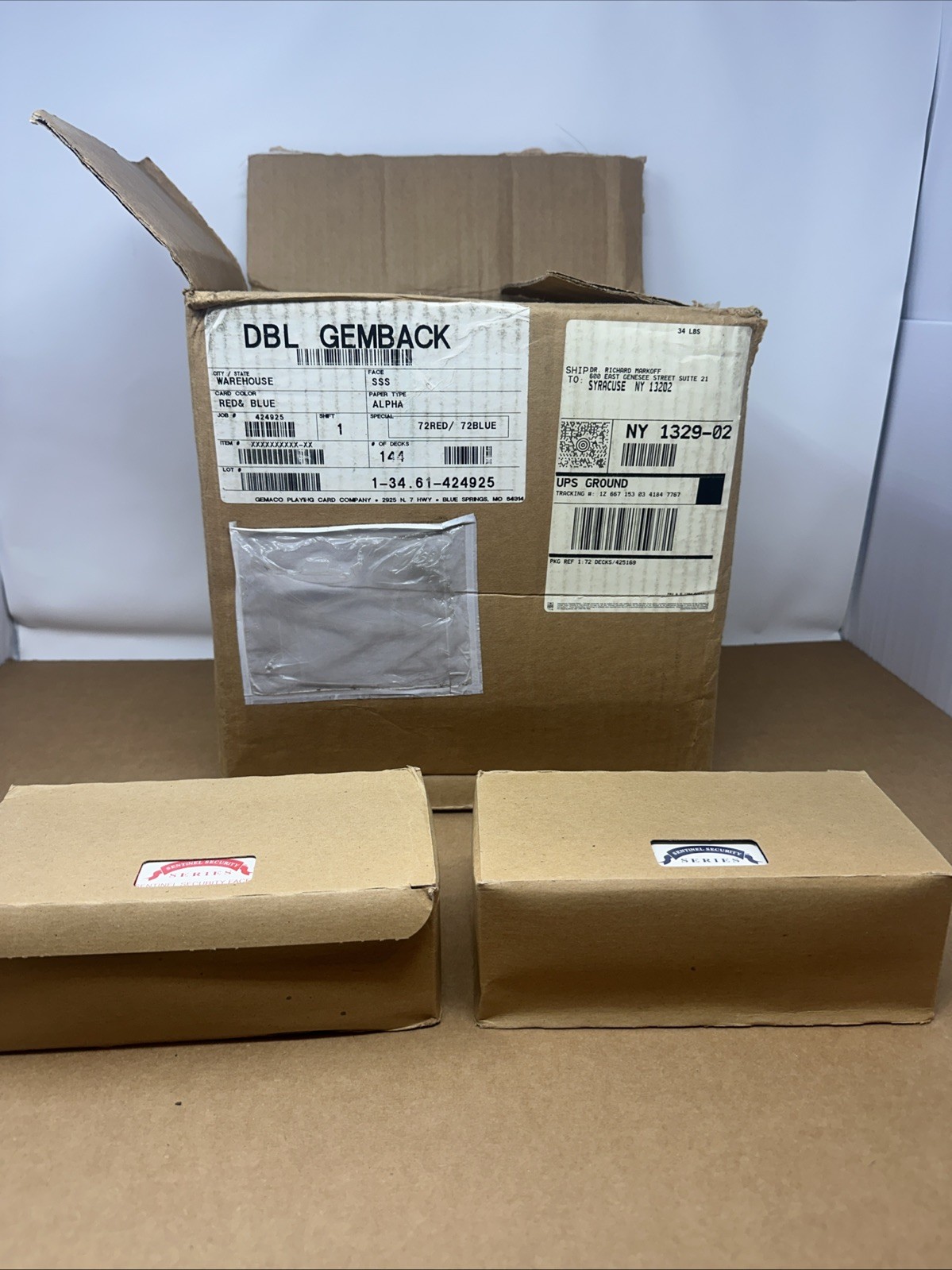 Gemaco Casino Paper Playing Cards Lot 108 Sealed Decks Red Blue New Old Stock