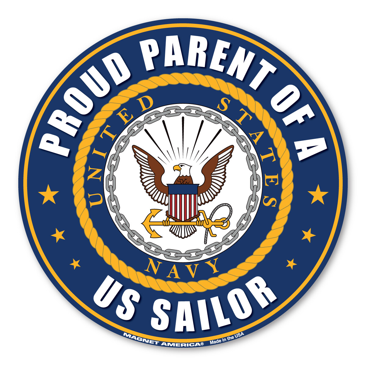 Proud Parent of a US Sailor Circle Magnet Proud Parent of a US Sailor Circle Magnet