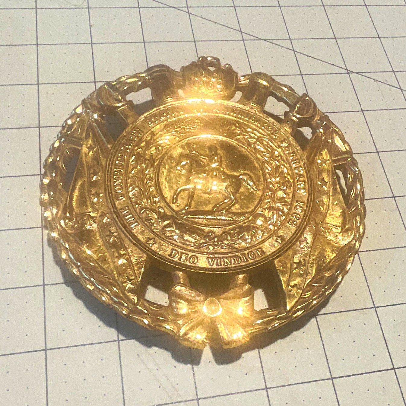 Vtg 1952 Virginia Metalcrafters CSA Great Seal Brass Trivet Plaque 10-18 5\