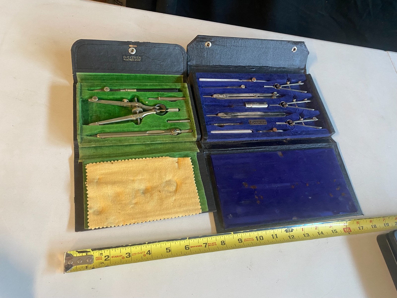 Dietzgen Master Pro drafting tools set compass w/ Charvoz No. 677 set w/ case