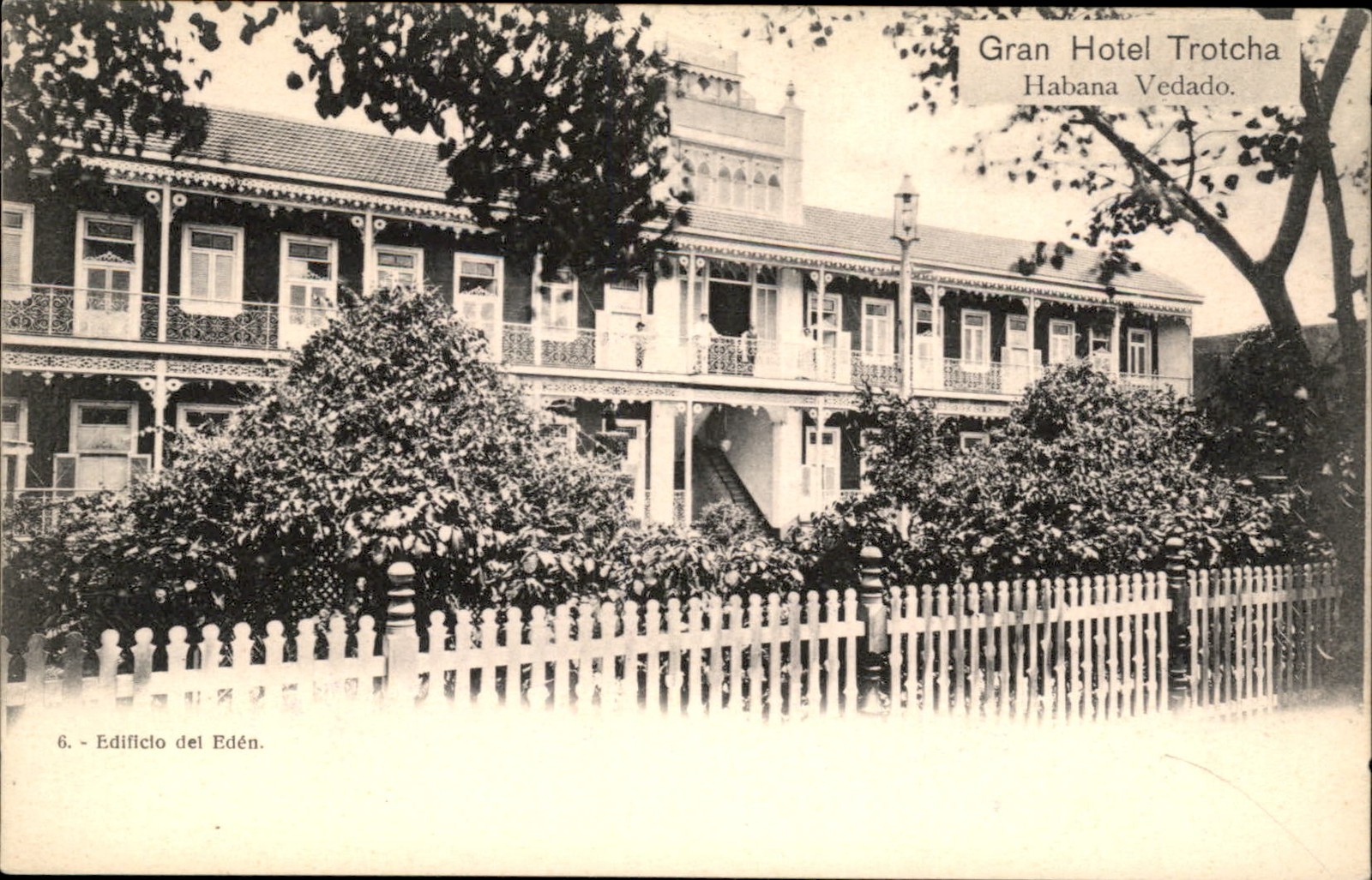 Havana Cuba Habana Vedado Gran Hotel Trotcha #2 c1900-20s Vintage Postcard