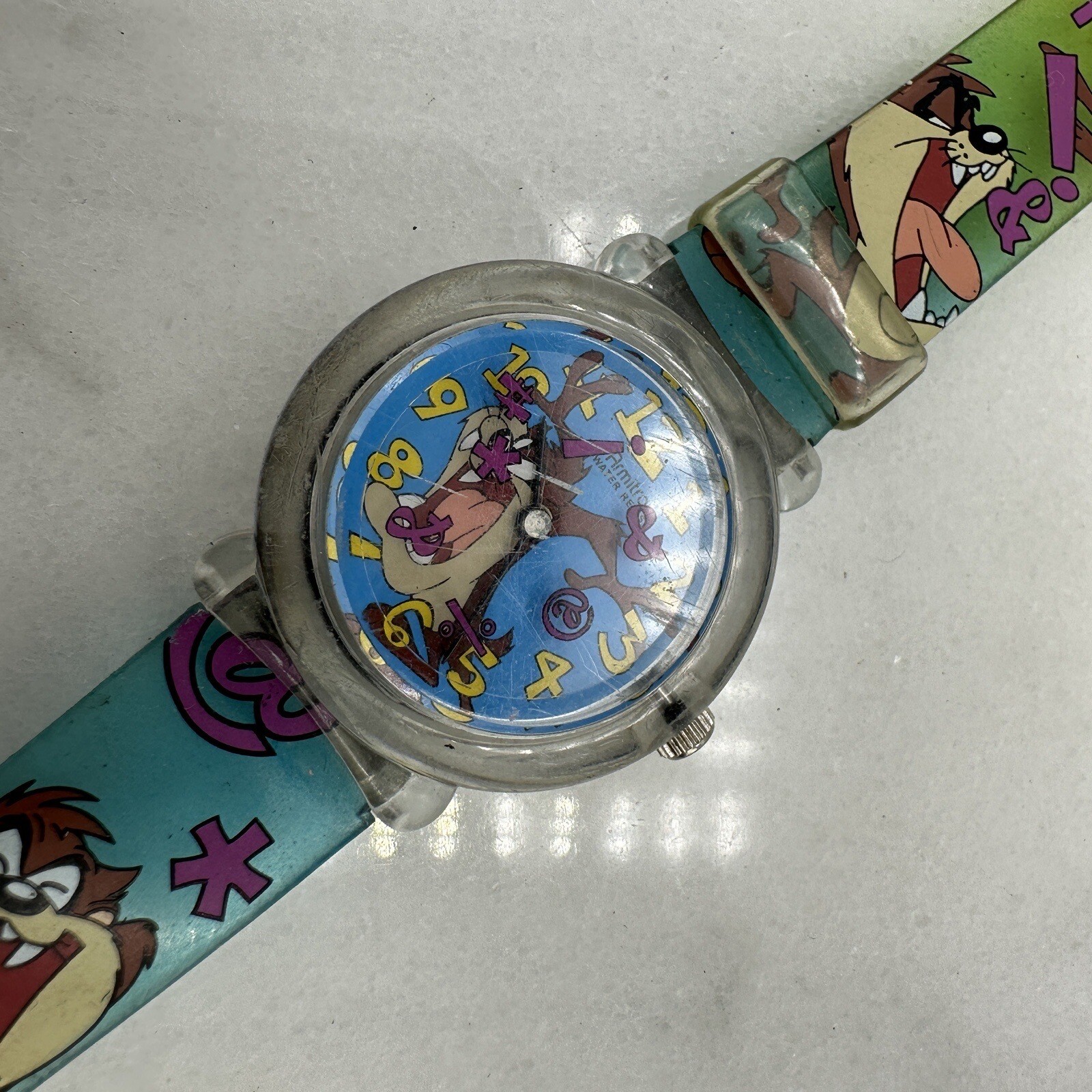 Vintage BAD Strap, Tasmanian Devil Warner Bros. Armitron Kids Watch NEW BATTERY