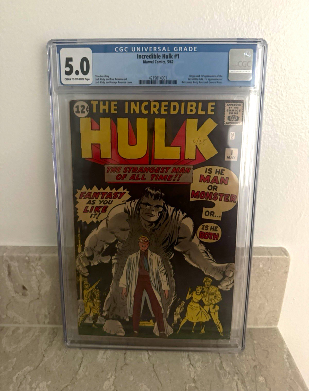 Marvel Incredible Hulk #1 (1962) CGC 5.0 Silver Age Cream-Off White Pages