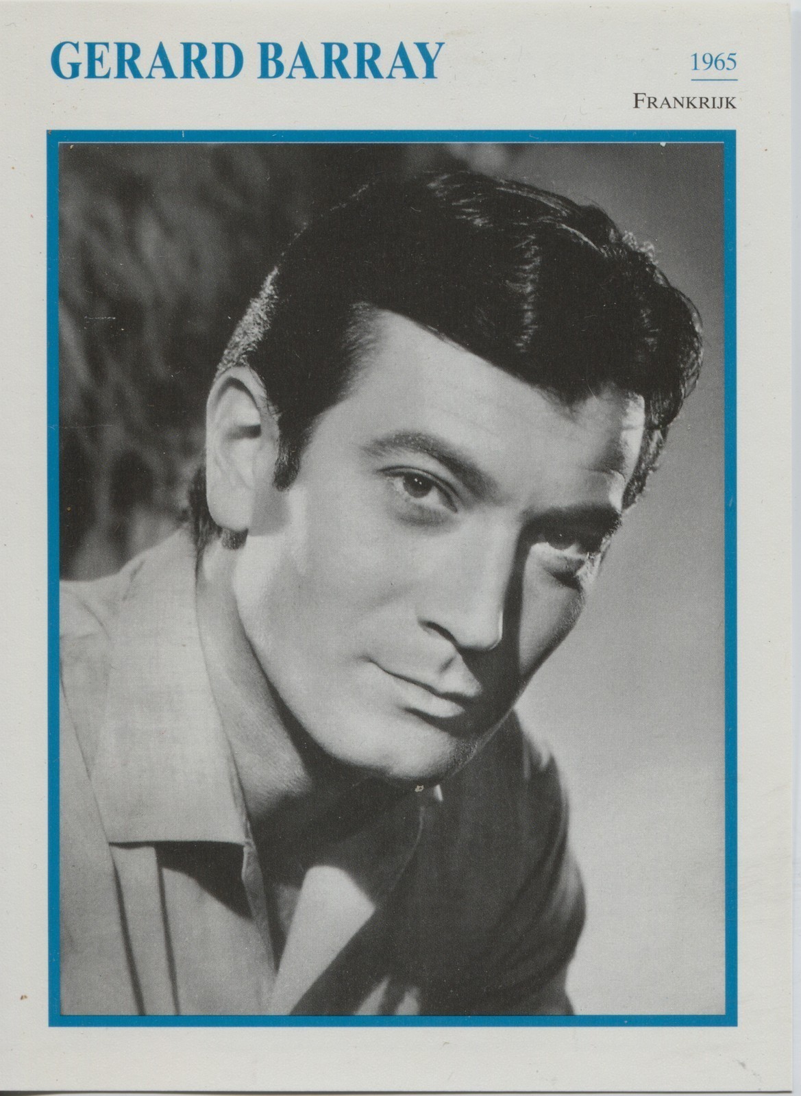 Gerard Barray - French Actor Film/Movie/Cinema Trading Card