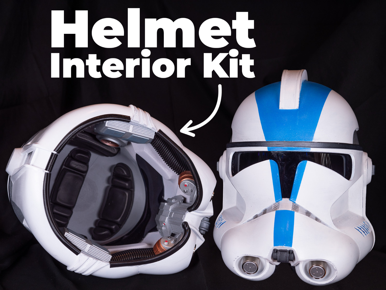 Clone Trooper Helmet Interior DIY Kit - Phase 2 Greeblies Props Cosplay Helmets Clone Trooper Helmet Interior DIY Kit - Phase 2 Greeblies Props Cosplay Helmets