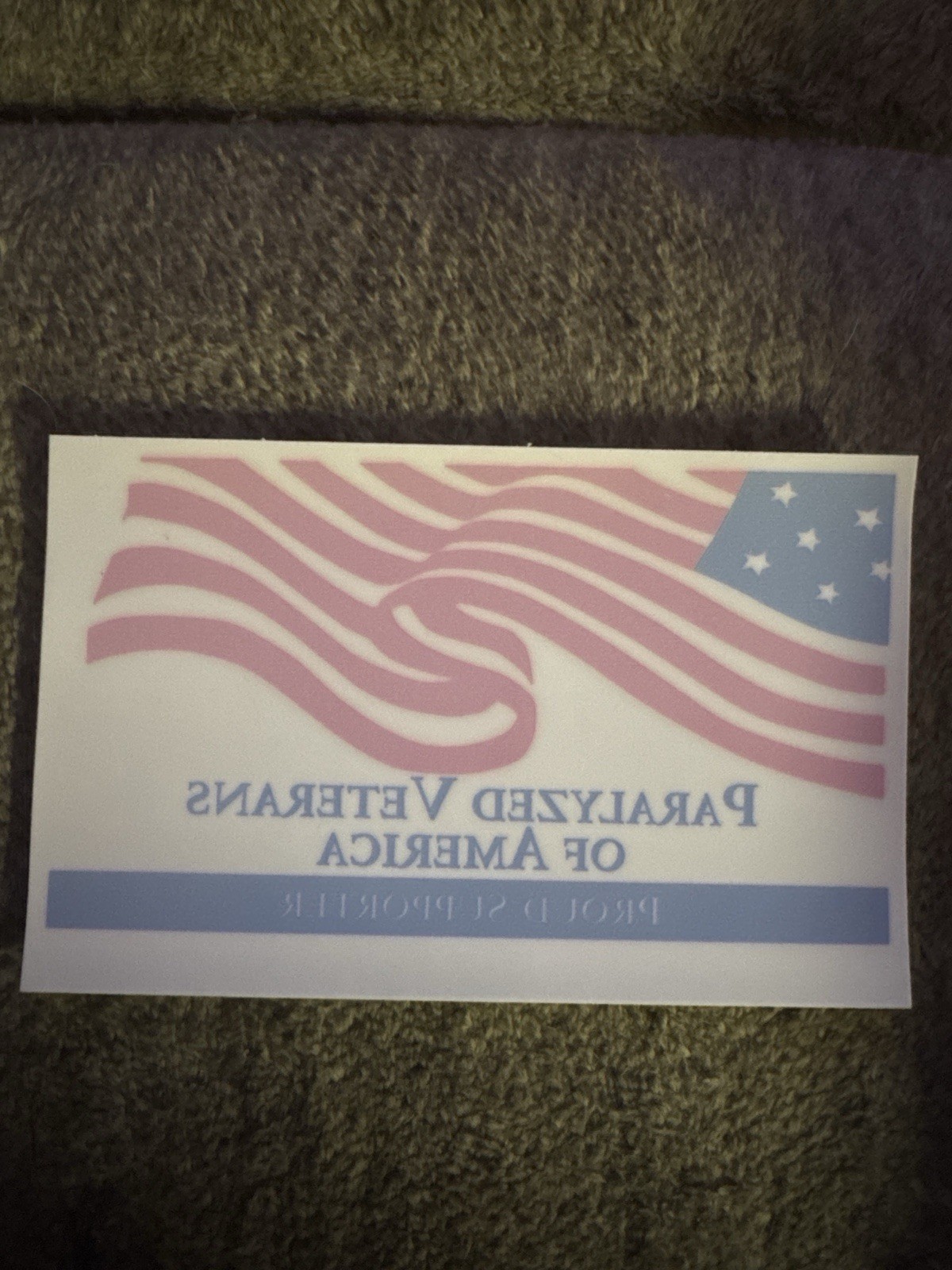 Paralyzed Veterans of America PVA American Flag Window Decal Patriotic