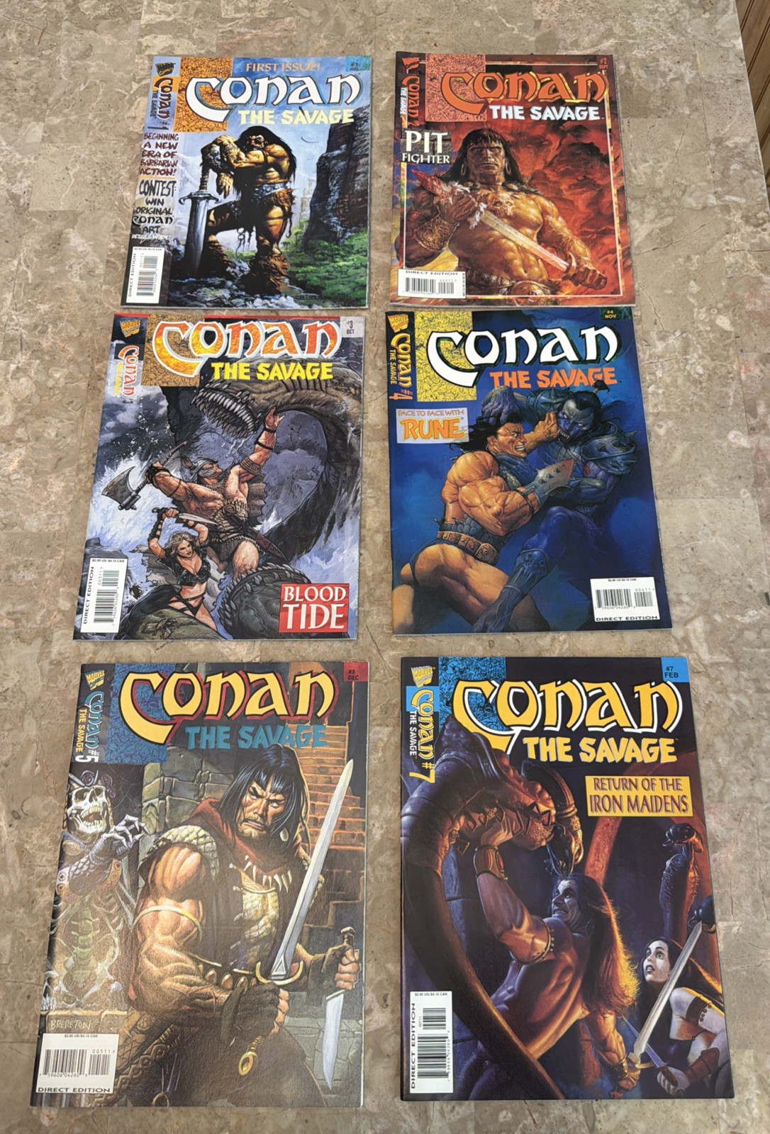 Conan the Savage #1, #2, 3,4,5, 7 Nice Conan the Savage #1, #2, 3,4,5, 7 Nice