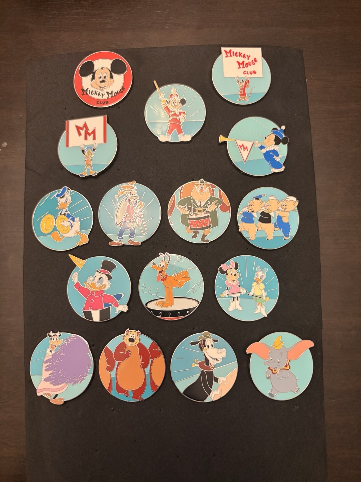 Disney Park The Mickey Mouse Club Mystery Pin Collection (16 Of 16) Complete Set