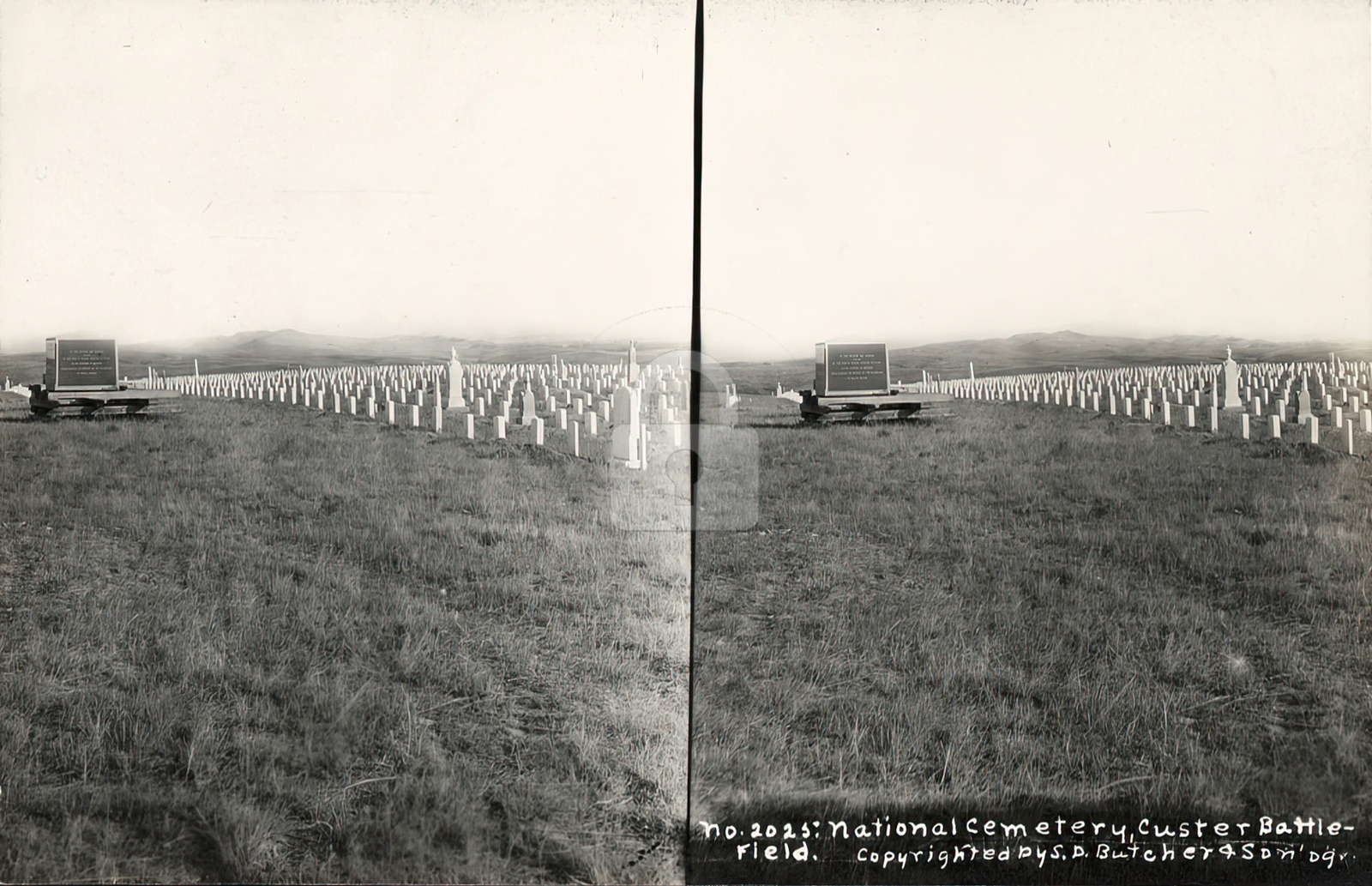 National Cemetery Custer battle field Wounded Knee SD 1909 RPPC Postcard COPY National Cemetery Custer battle field Wounded Knee SD 1909 RPPC Postcard COPY