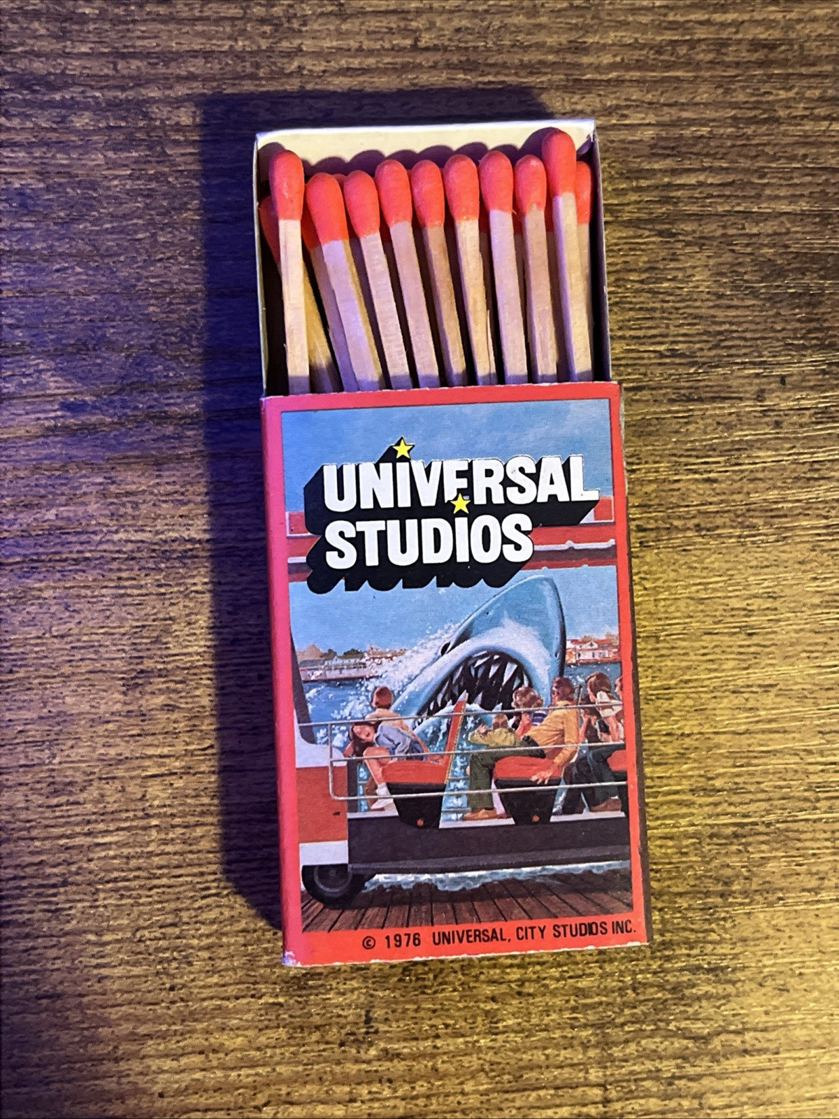 RARE 1978 Universal Studios Unstruck Match Box JAWS 70s Vintage Japan MAKE OFFER