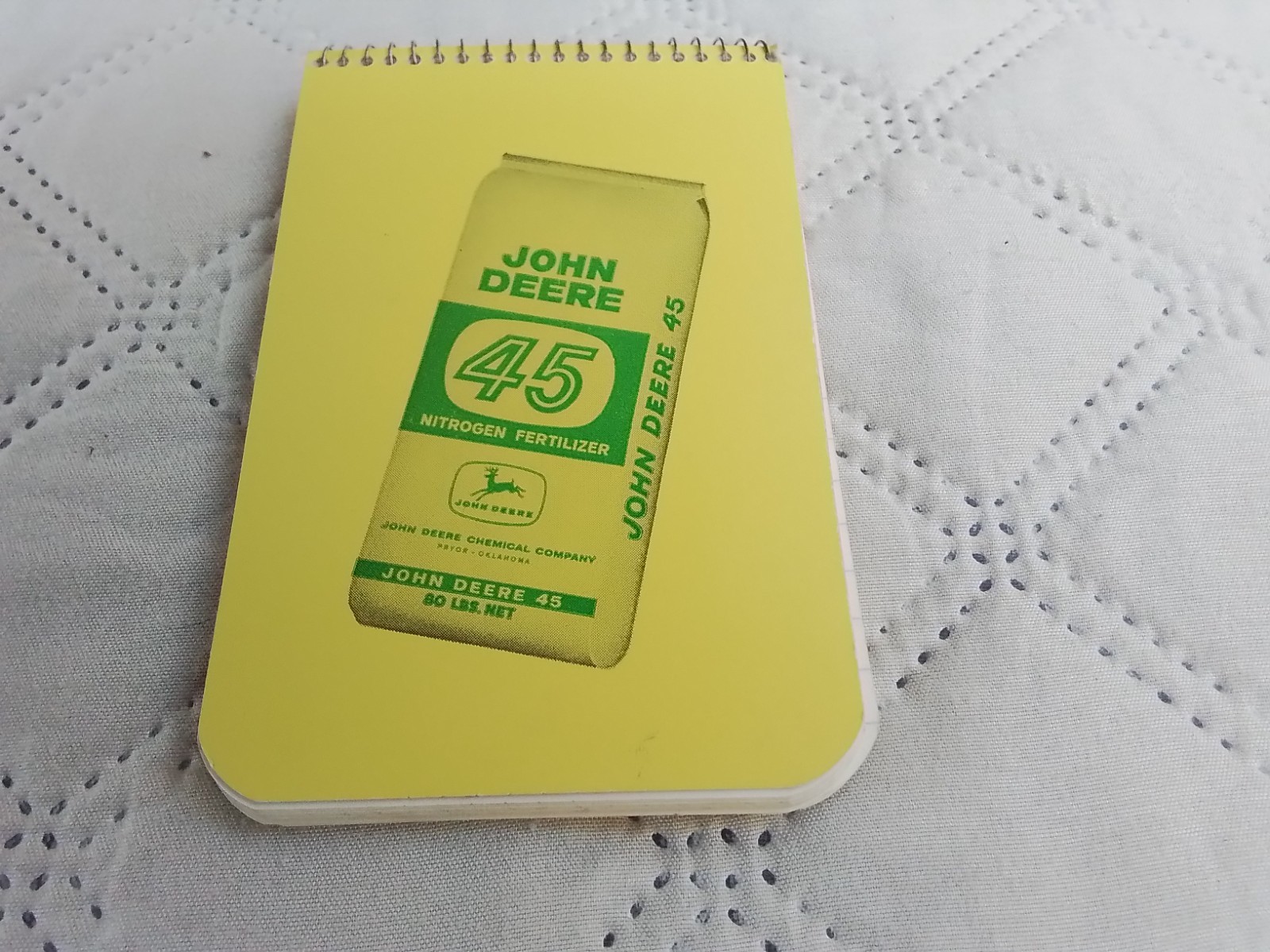 Vintage John Deere Fertilizer 45 Note Book Pryor, Oklahoma from 1954-1962