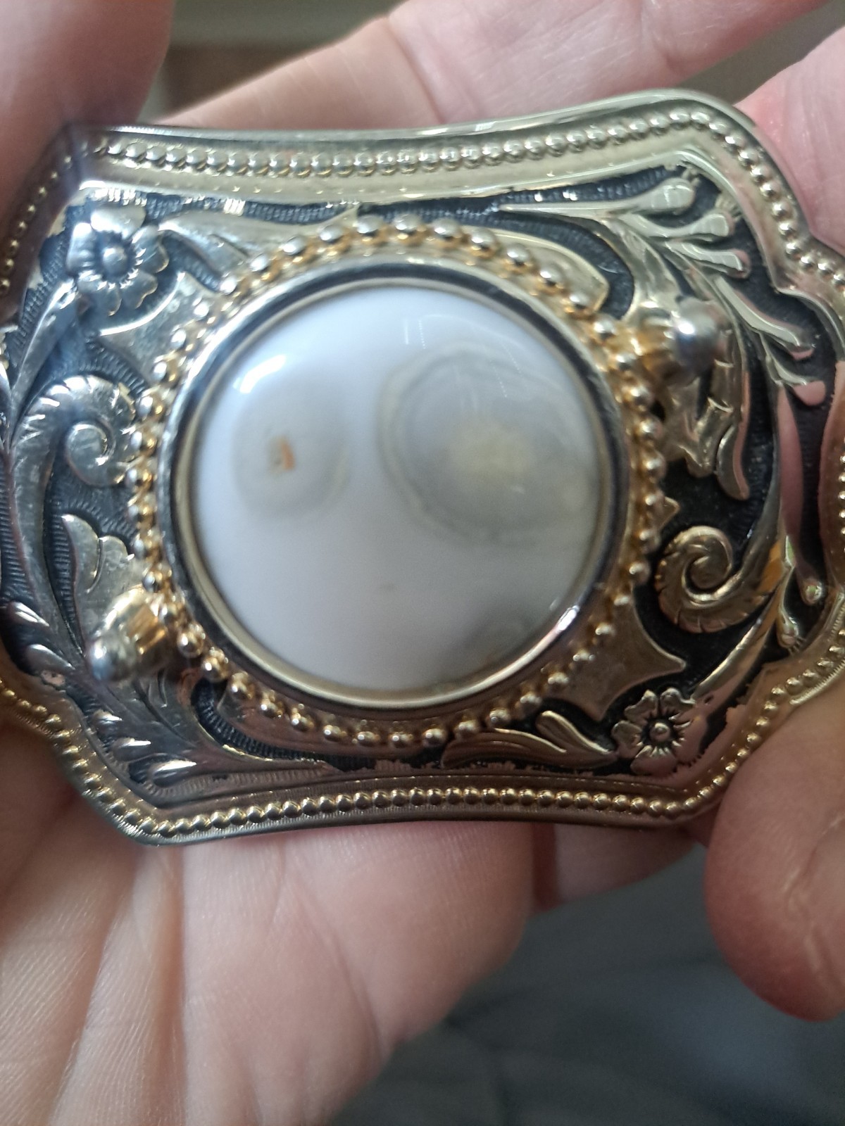 Handmade Banded Agate Belt Buckle