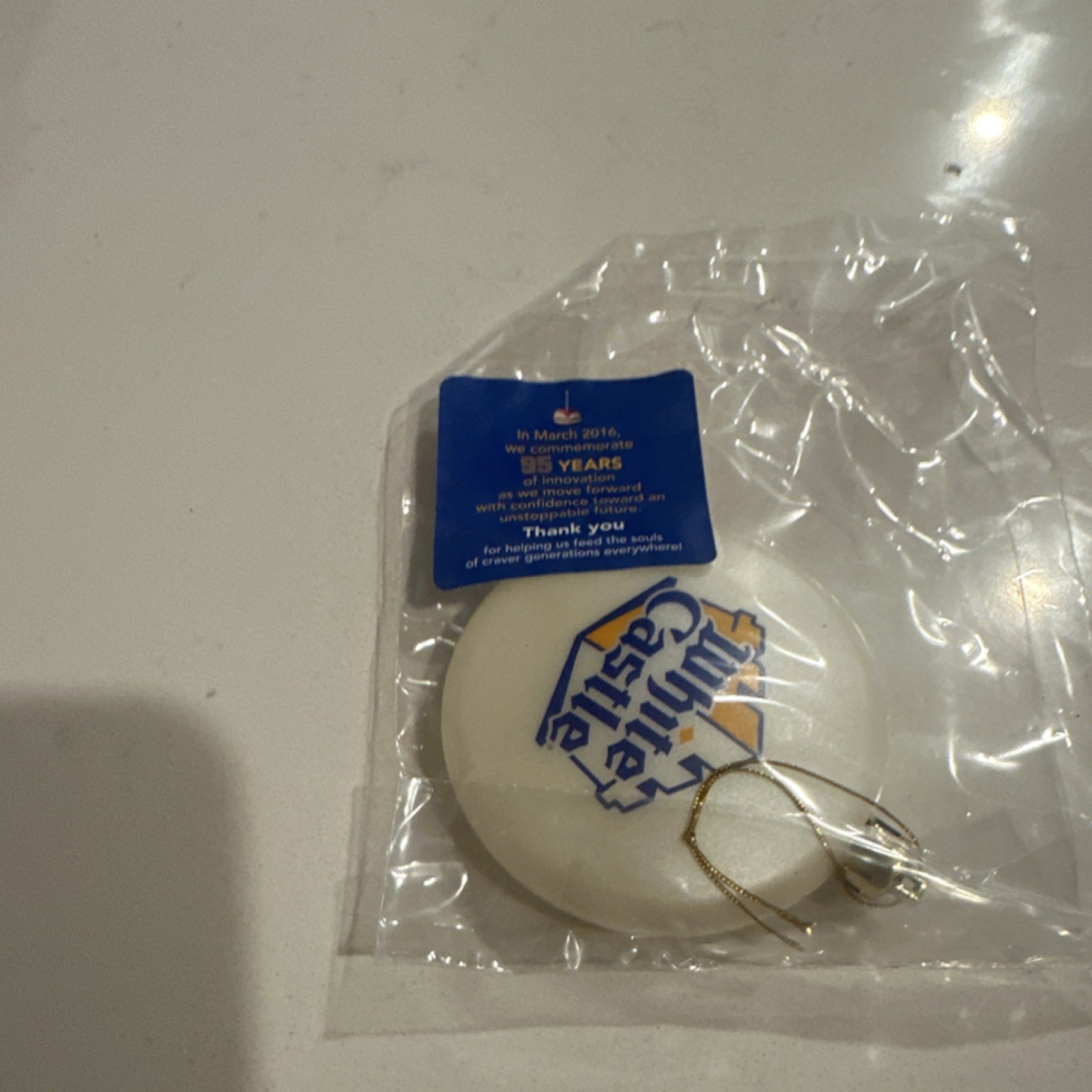 White Castle 95th Anniversary Ornament 2016 Restaurants & Fast Food