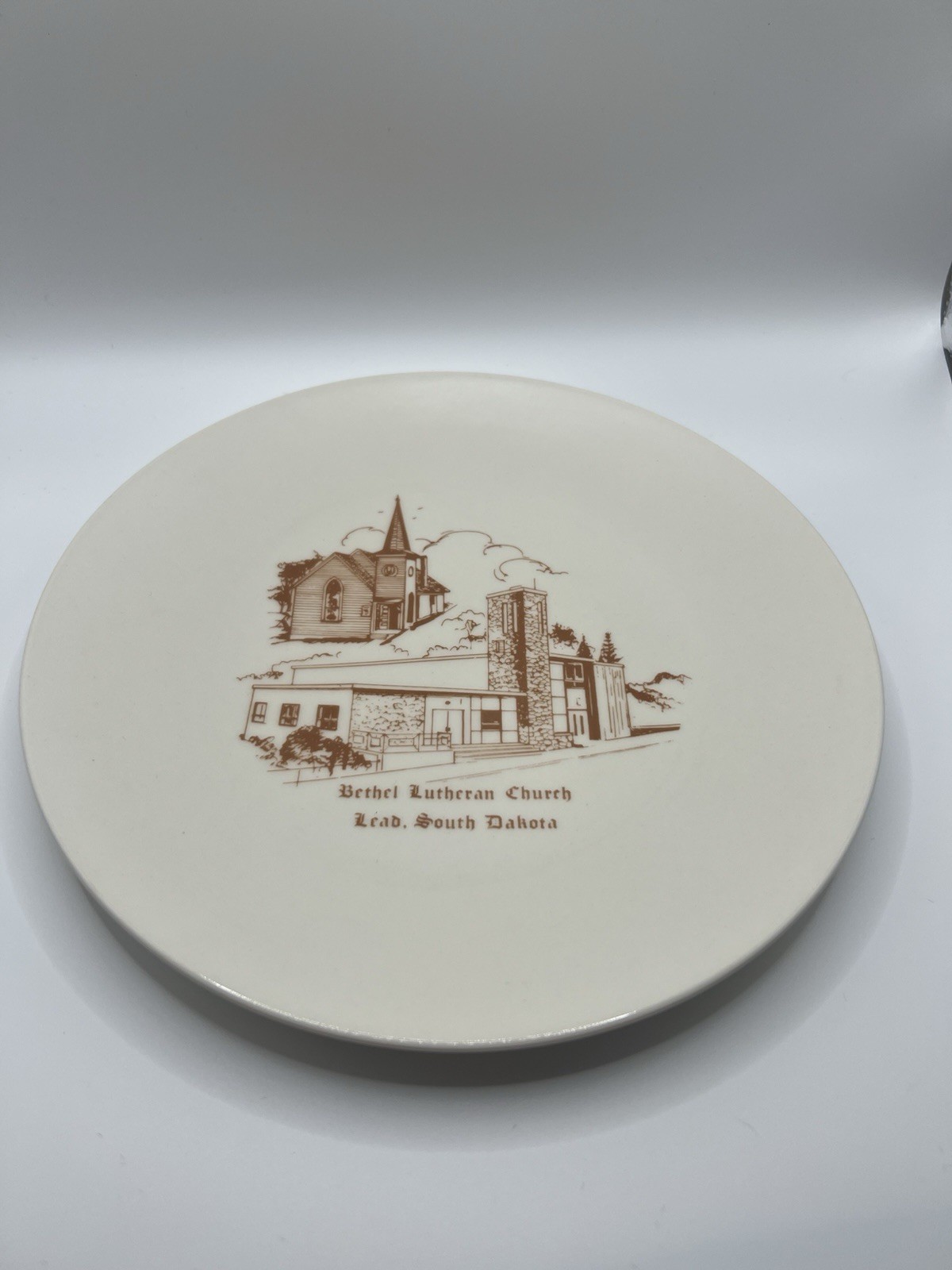Vintage Bethel Lutheran Church Plate Lead South Dakota History Souvenir