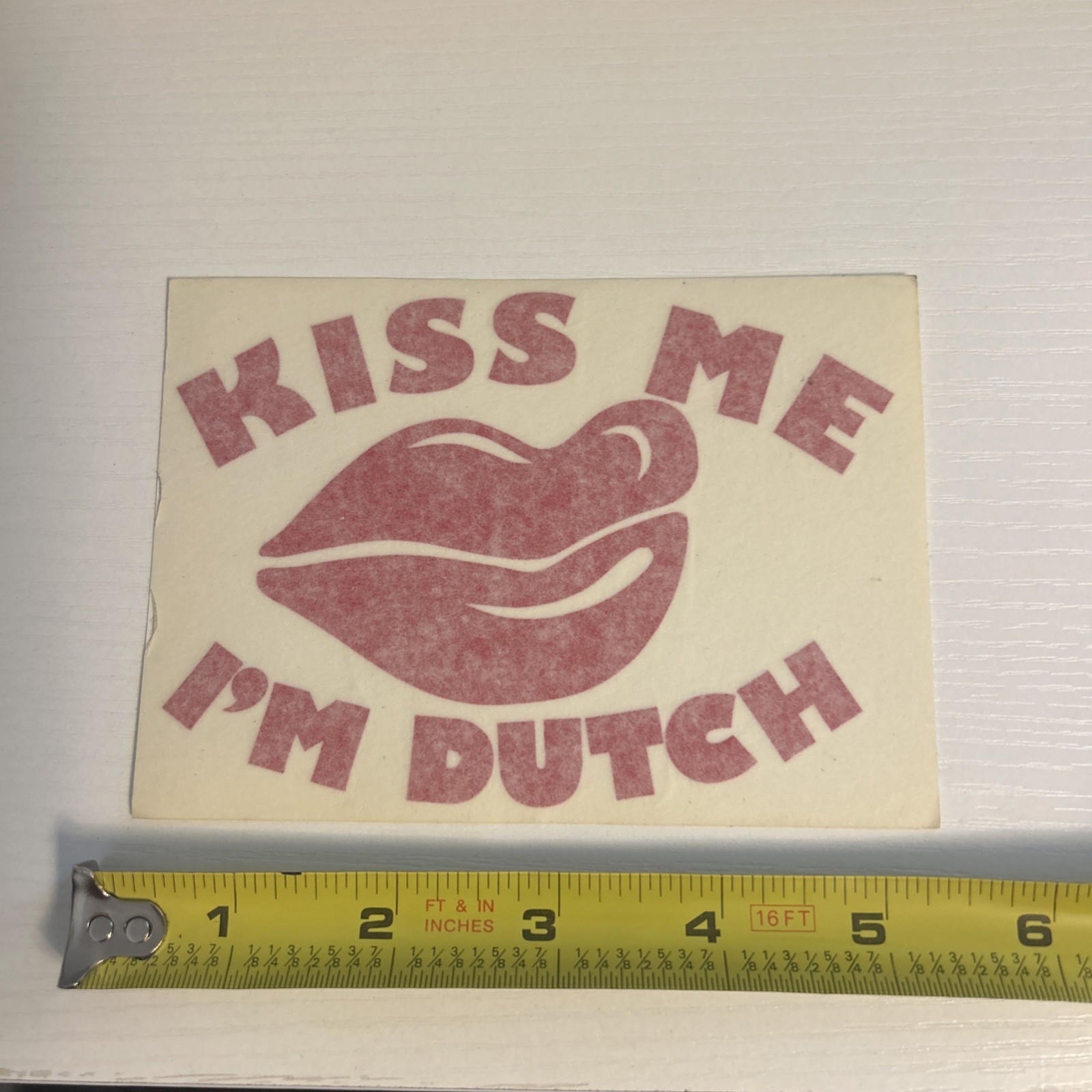 Dutch Bros Vintage Red Decal Sticker 5” KISS Me I’m Dutch