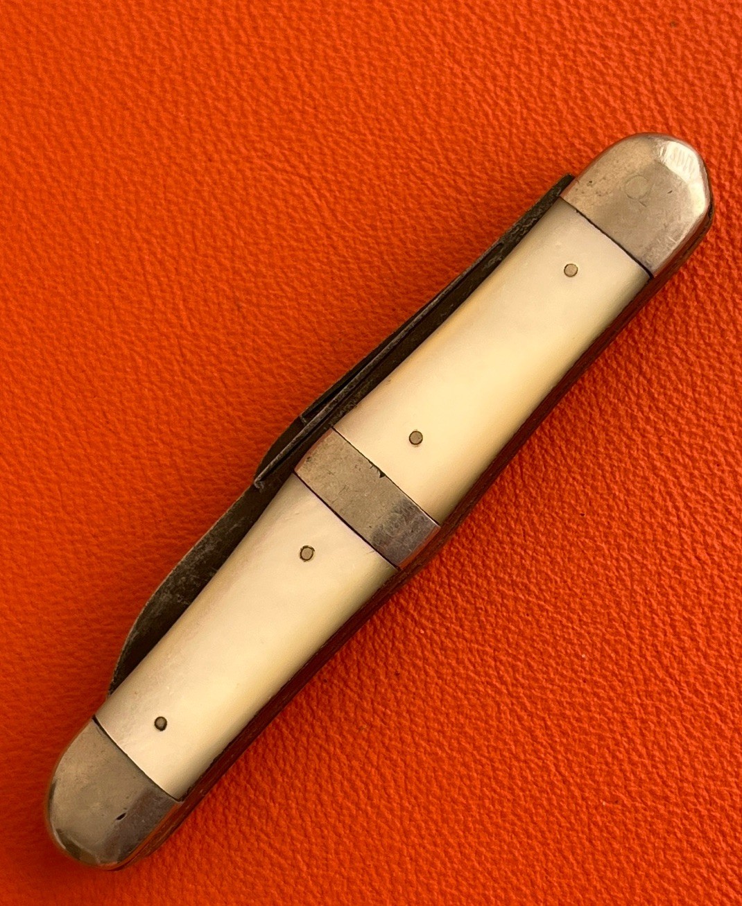 Antique J.S. Holler Adolph Blaich San Francisco MOP 3-Blade Pocket Knife c1900