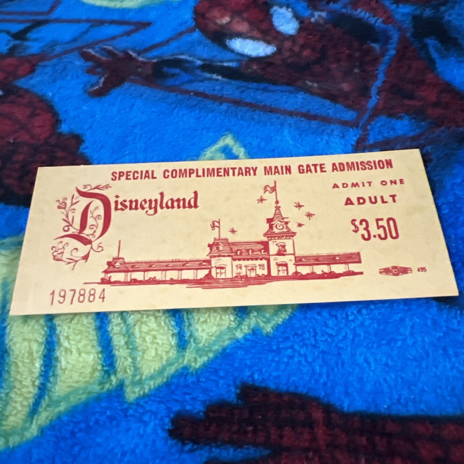 Vintage Disneyland Special Complimentary Main Gate Admission Ticket $3.50 Adult