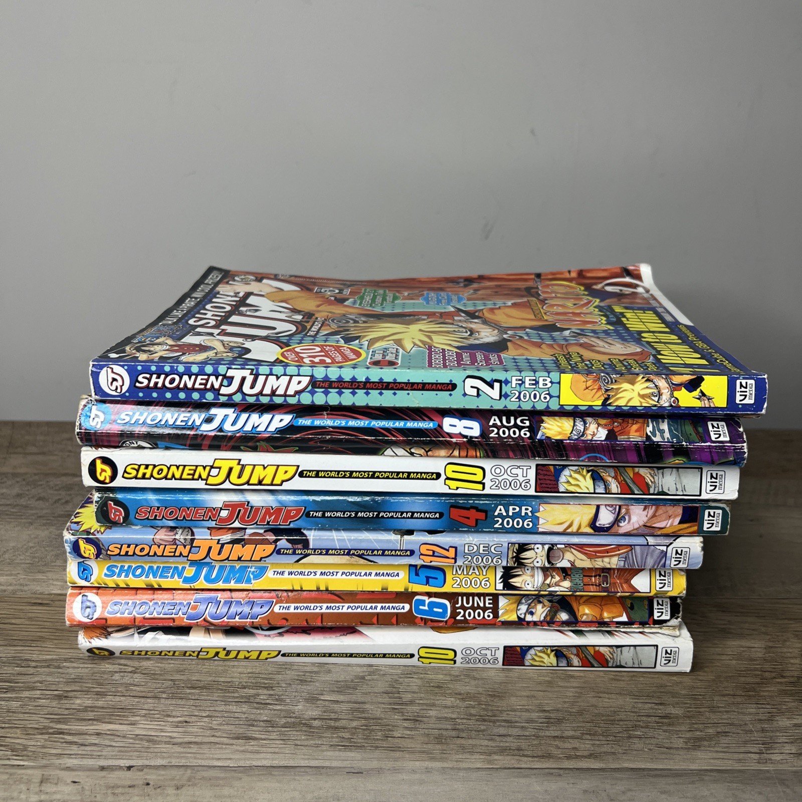 shonen jump Magazine  lot of 8 2006  naruto yugioh one piece dragon Ball Z