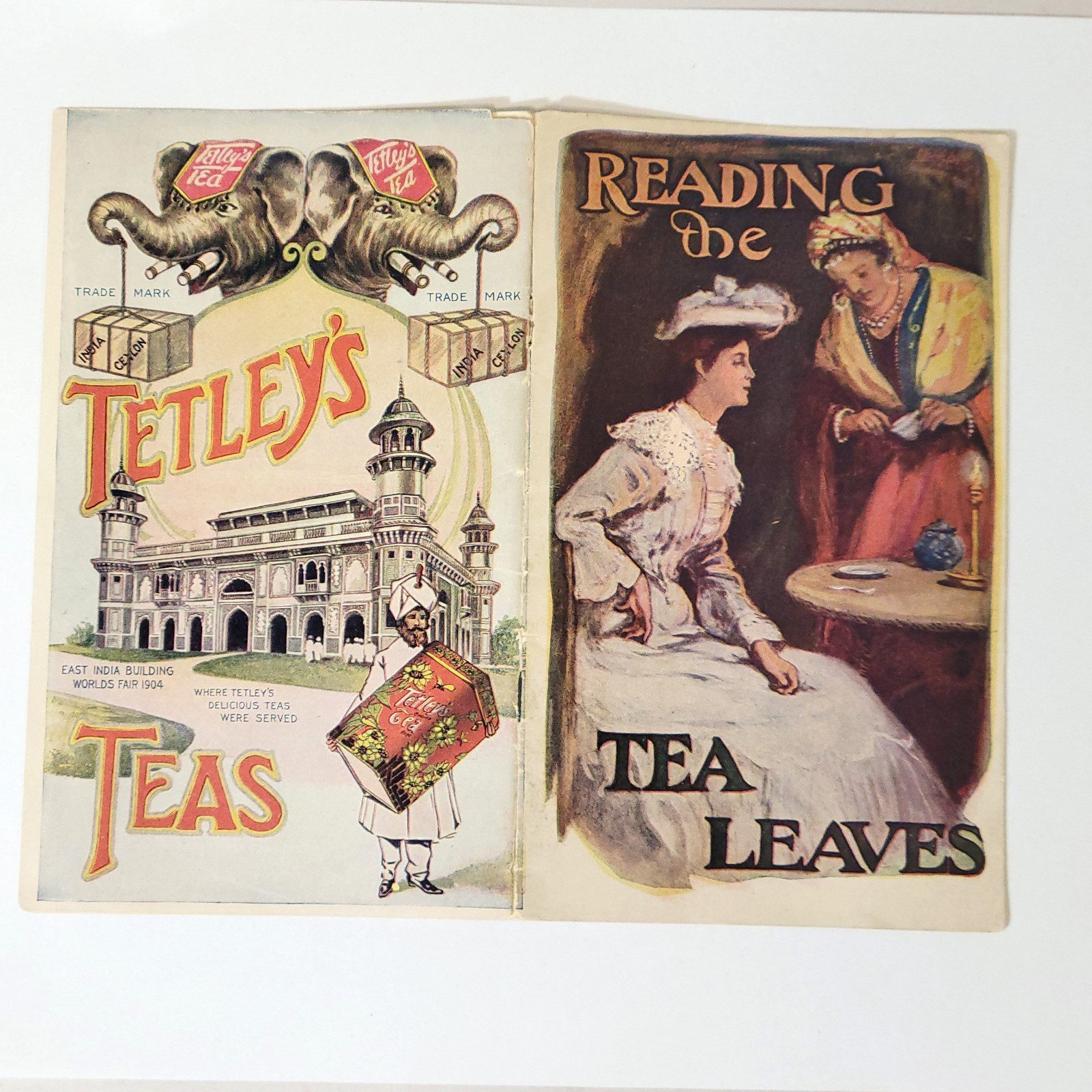 c1910s Tetley Reading the Tea Leaves Booklet Victorian Trade Card Antique c1910s Tetley Reading the Tea Leaves Booklet Victorian Trade Card Antique
