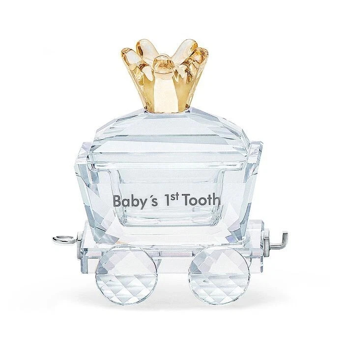 SWAROVSKI Baby\'s 1st Tooth Wagon Figurine Ornament #5492218 NIB SWAROVSKI Baby\'s 1st Tooth Wagon Figurine Ornament #5492218 NIB