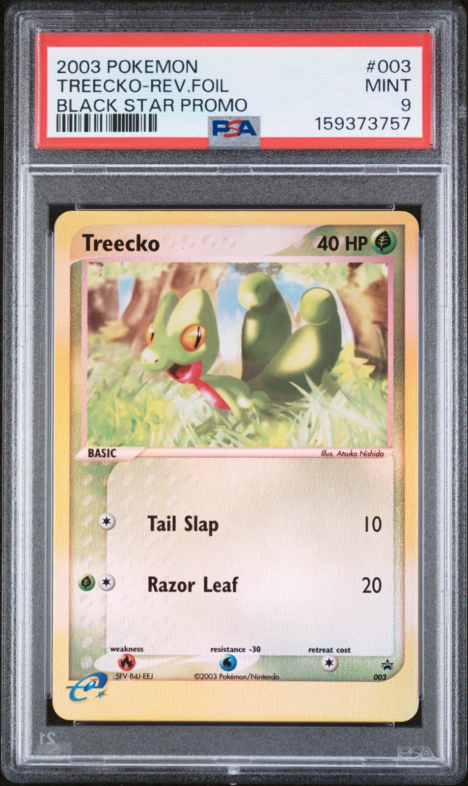 Pokemon Treecko Reverse Holo Black Star Promo 003 PSA 9 Mint Low Pop