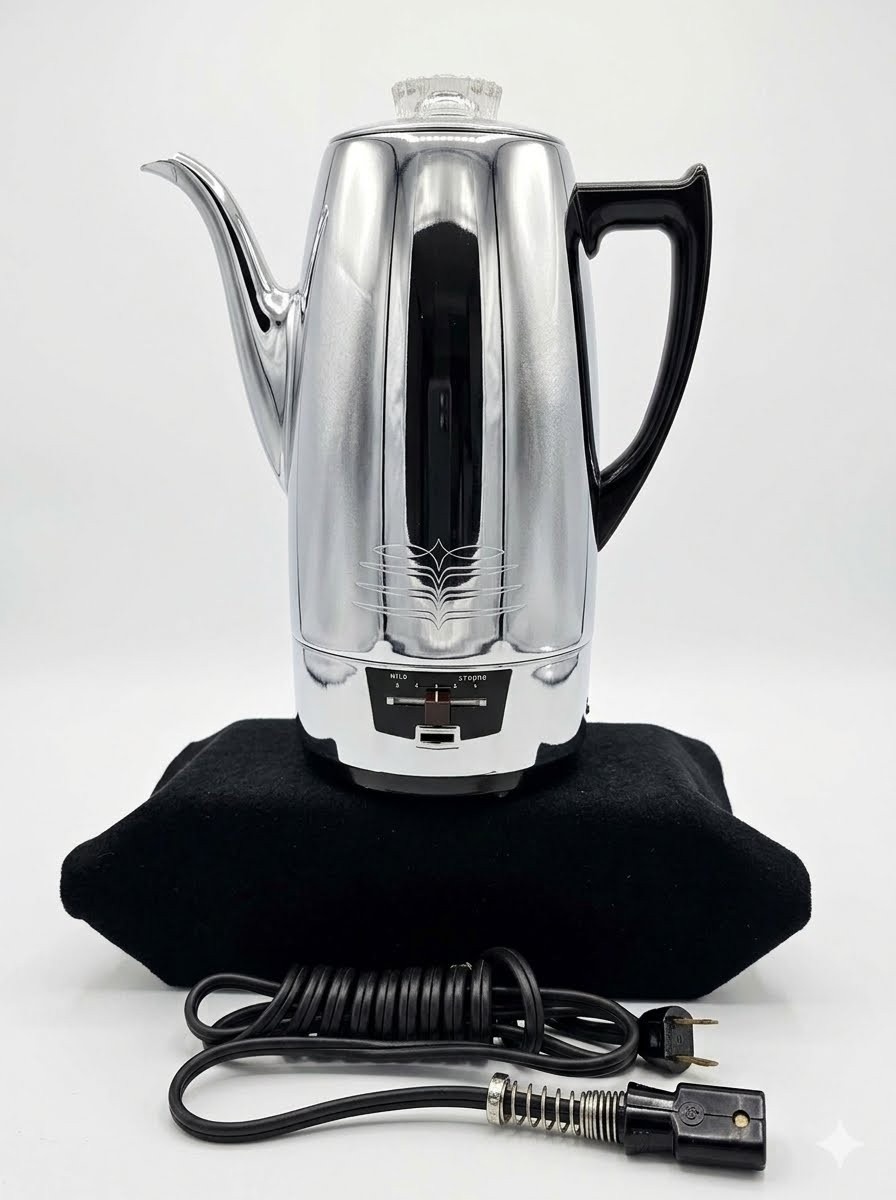 Vintage MCM Universal Coffeematic Electric Coffeepot Percolator B4408