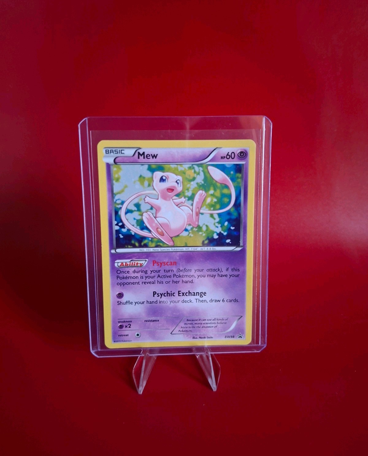 Pokémon TCG Mew BW98 Black & White Promo Holo Psychic Basic 60 HP English Pokémon TCG Mew BW98 Black & White Promo Holo Psychic Basic 60 HP English