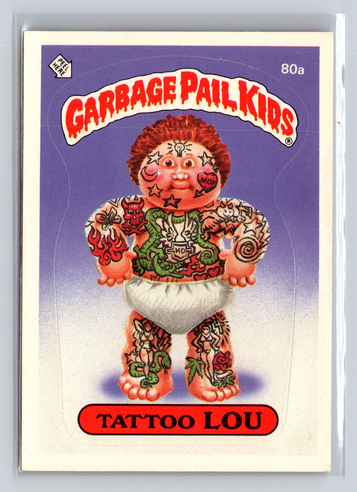 1985 Topps Garbage Pail Kids Series 2 #80a Tattoo Lou
