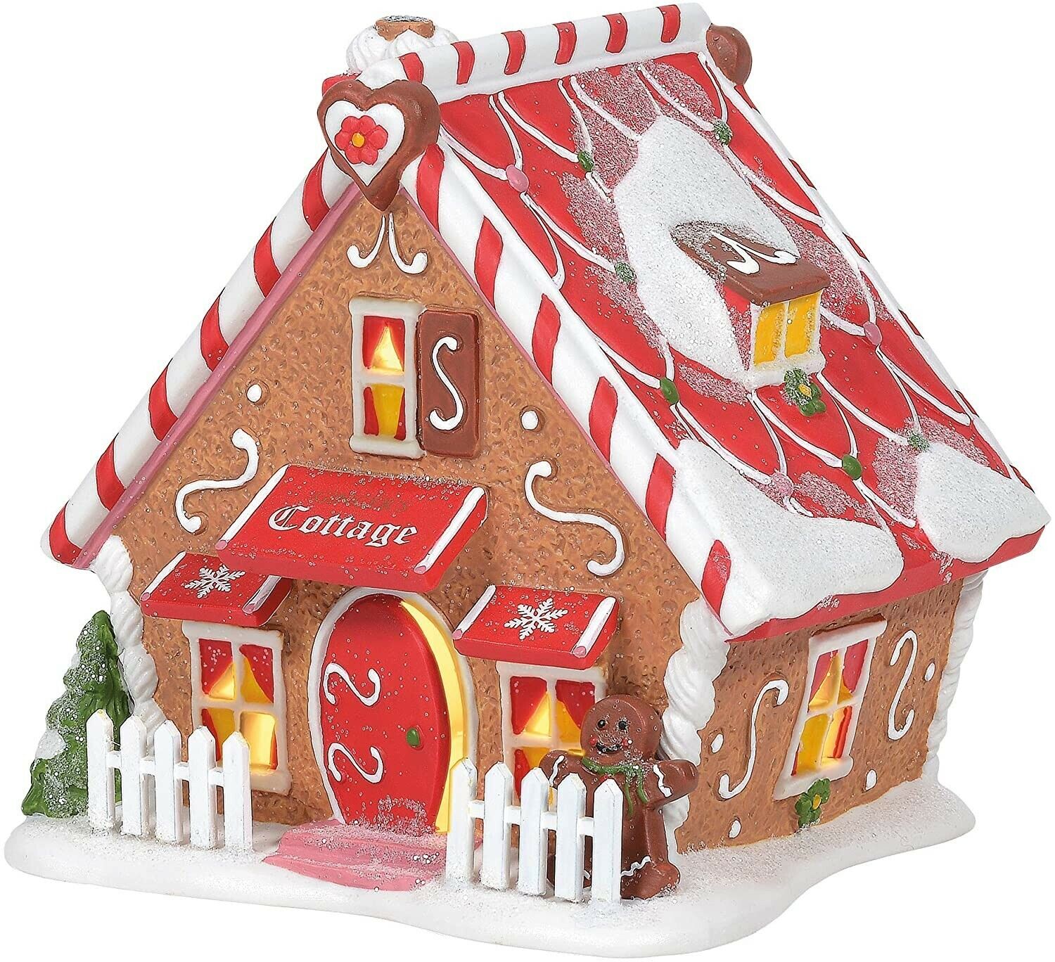 Ginger's Cottage Department 56 North Pole Village 6005428 Christmas candy cane Z