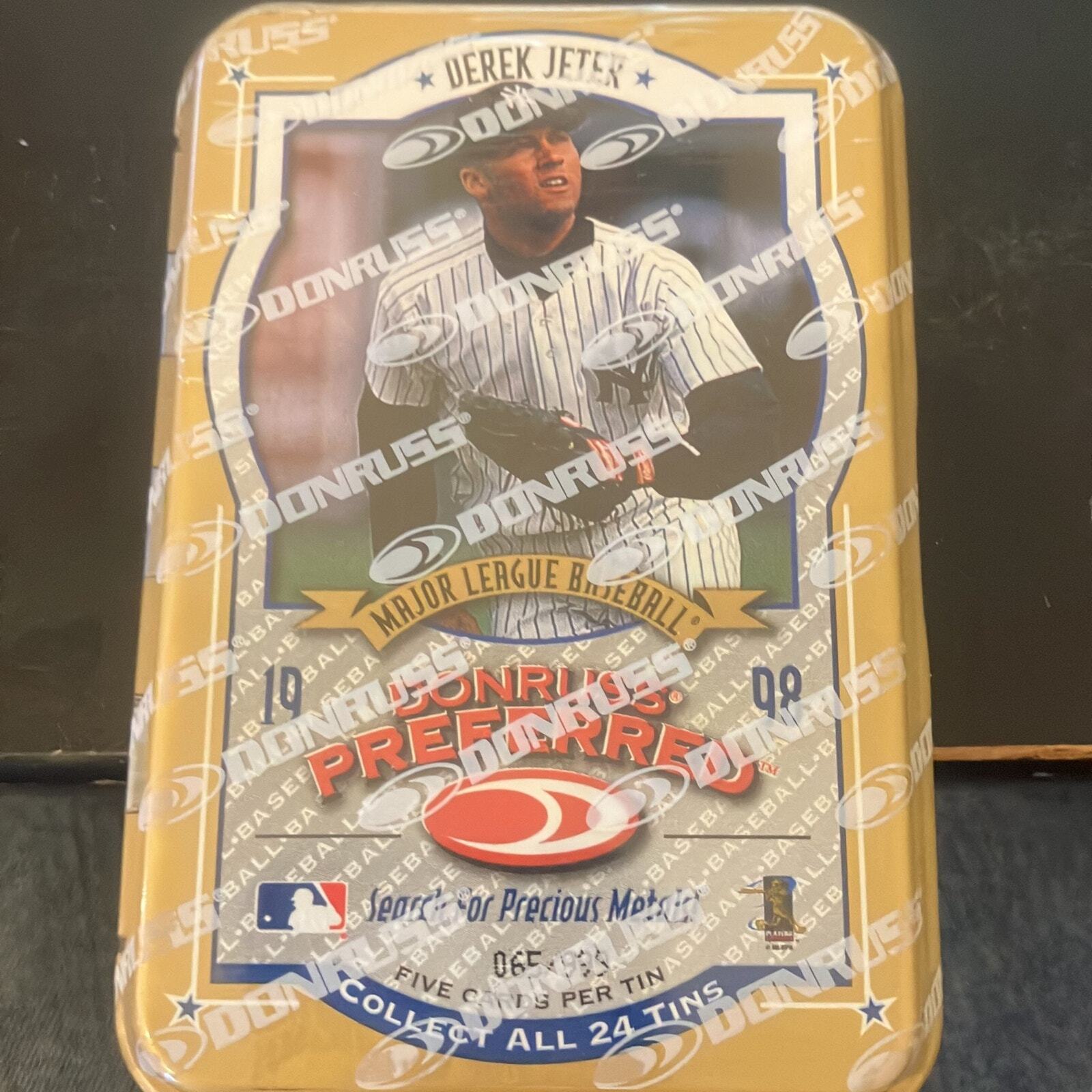 Jeter gold donruss preferred tin