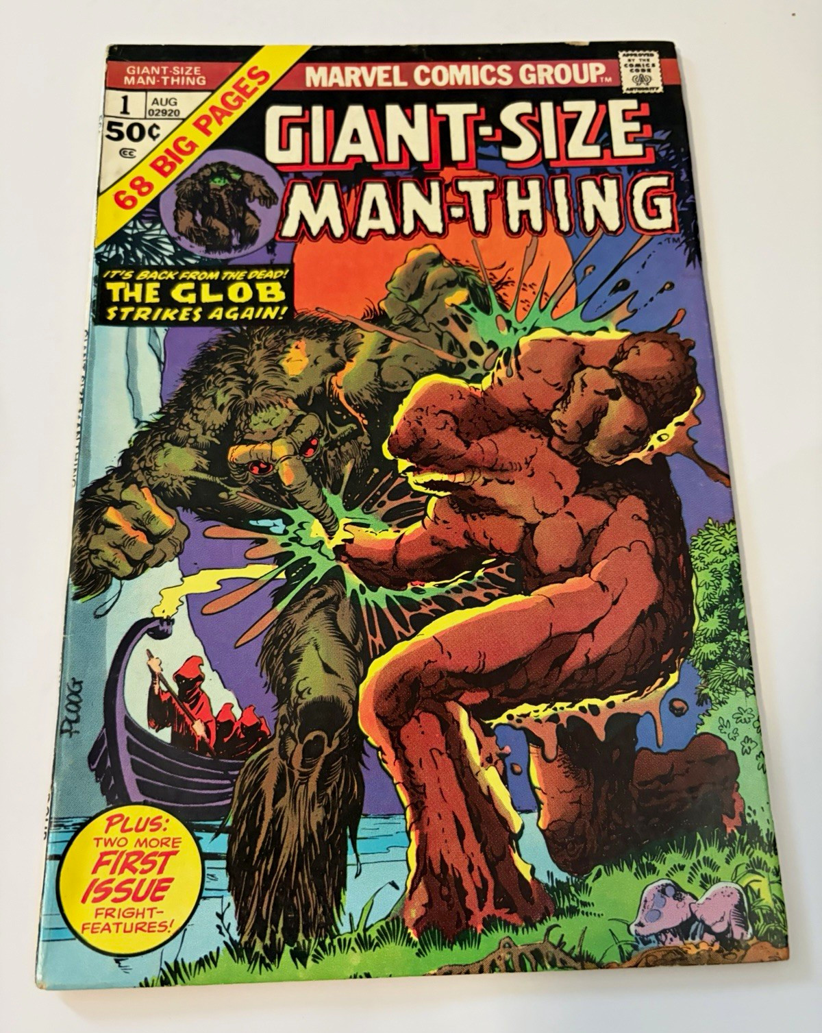 Marvel Giant-Size Man-Thing #1 (Aug 1974) Man-Thing/Glob Gerber/Starlin Marvel Giant-Size Man-Thing #1 (Aug 1974) Man-Thing/Glob Gerber/Starlin