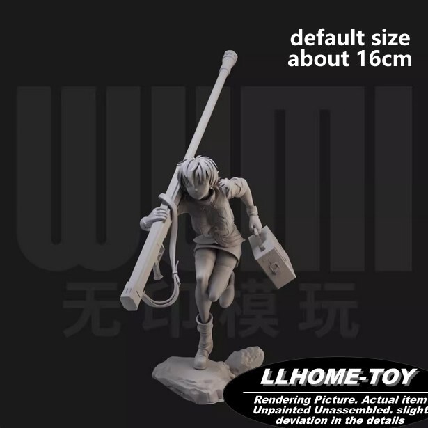 Anime Seras Victoria Cannon Resin 3D Print GK Figure DIY Model Unpainted