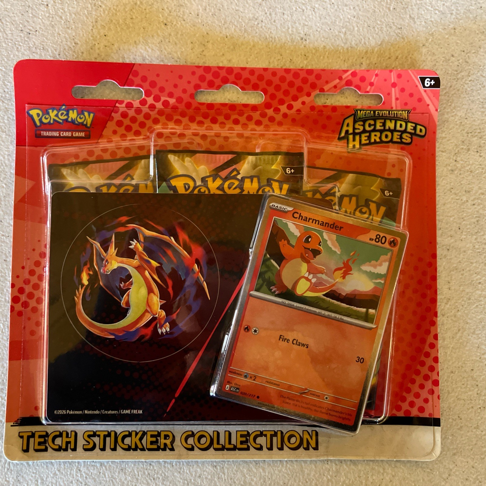 Mega Evolution: Ascended Heroes Tech Sticker Collection Triple Card Pack Sealed Mega Evolution: Ascended Heroes Tech Sticker Collection Triple Card Pack Sealed