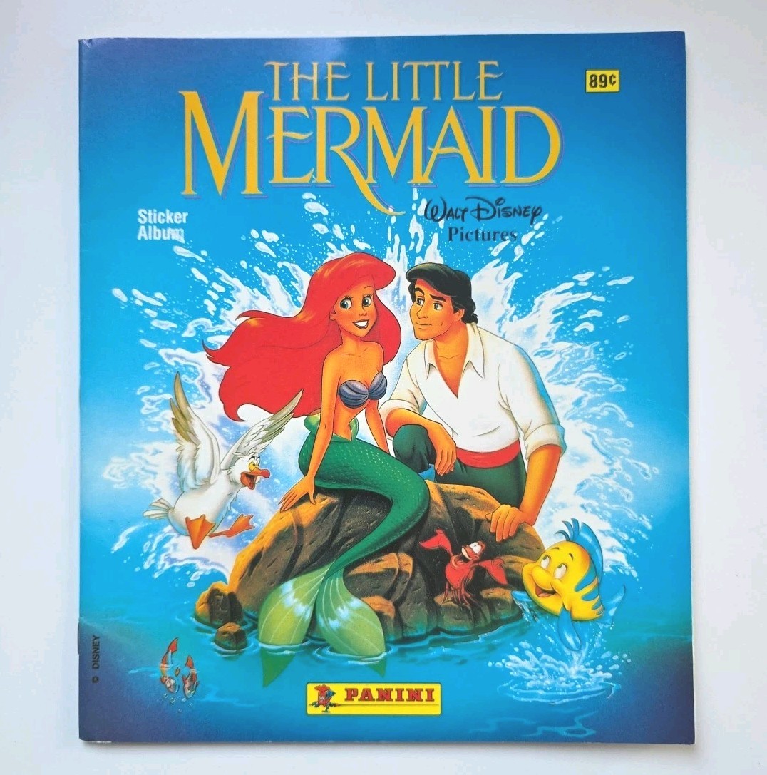 Vintage Panini Disney The Little Mermaid Sticker Album Book UNUSED (EMPTY) U.S. Vintage Panini Disney The Little Mermaid Sticker Album Book UNUSED (EMPTY) U.S.