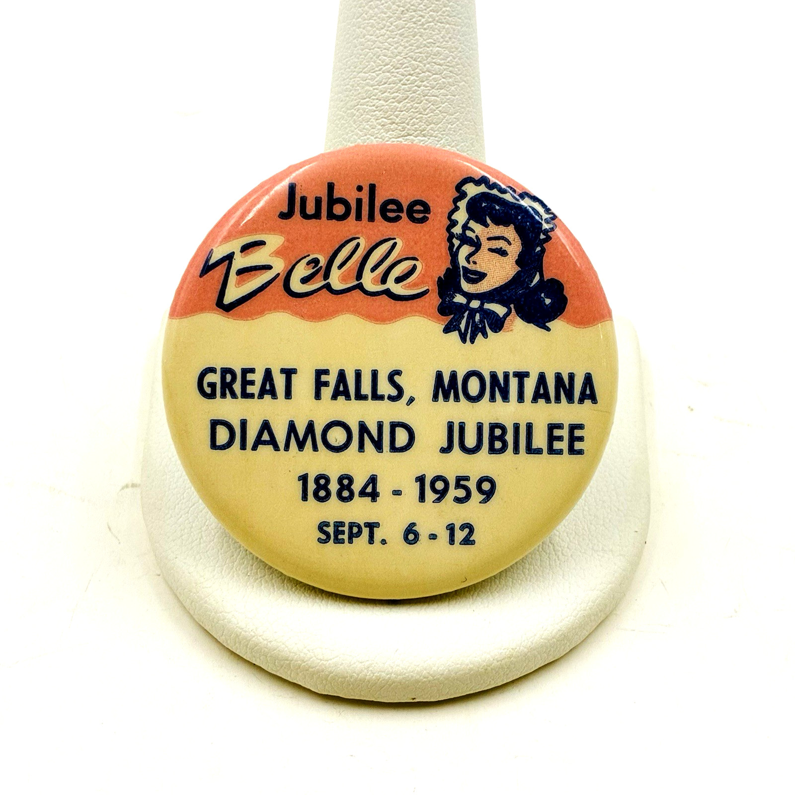 Vintage 1959 DIAMOND JUBILEE BELLE Great Falls MT 1.75\