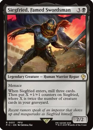 Siegfried, Famed Swordsman [FINAL FANTASY Commander] Magic MTG