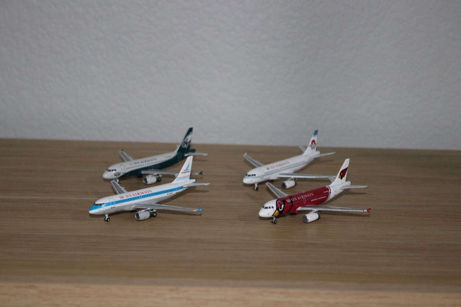 LOT OF FOUR 1:400 US Airways A319s GJPDM682 GJUSA890 GJAWE683 GJUSAXXX