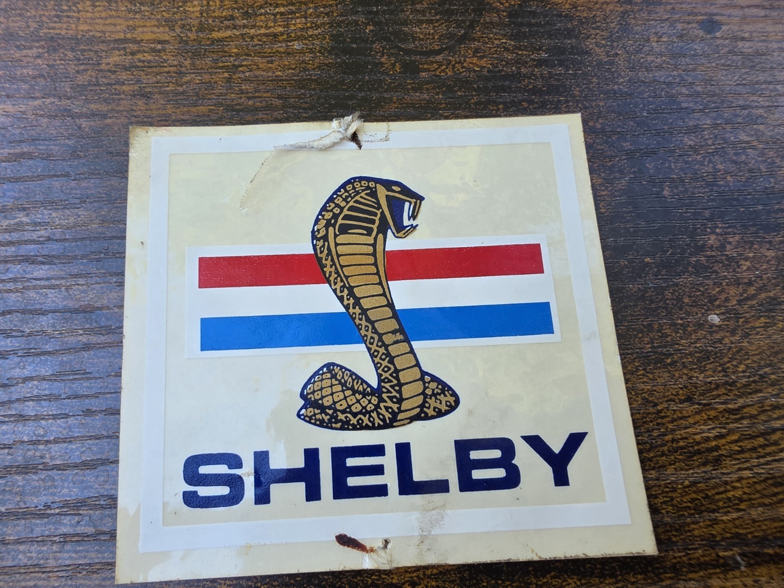Vintage NOS Shelby Cobra Decal Sticker Red Blue Stripe Snake Automobilia Vintage NOS Shelby Cobra Decal Sticker Red Blue Stripe Snake Automobilia