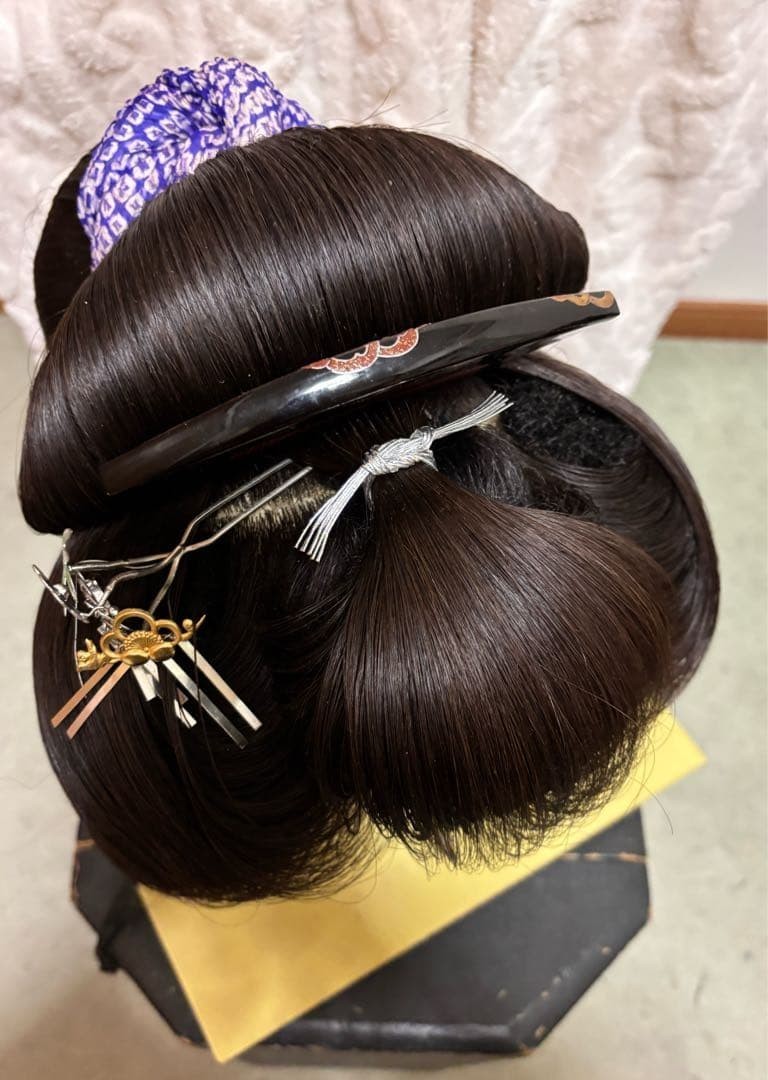 Japanese Nihongami Wig Kanzashi Hair Ornaments Base Vintage Heirloom Japan