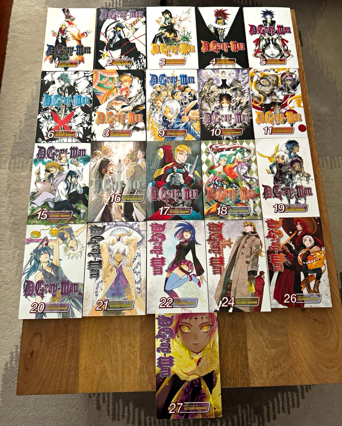 D.Gray-man Manga Lot Vol 1-27 Set (Missing 7, 12-14, 23, 25) English