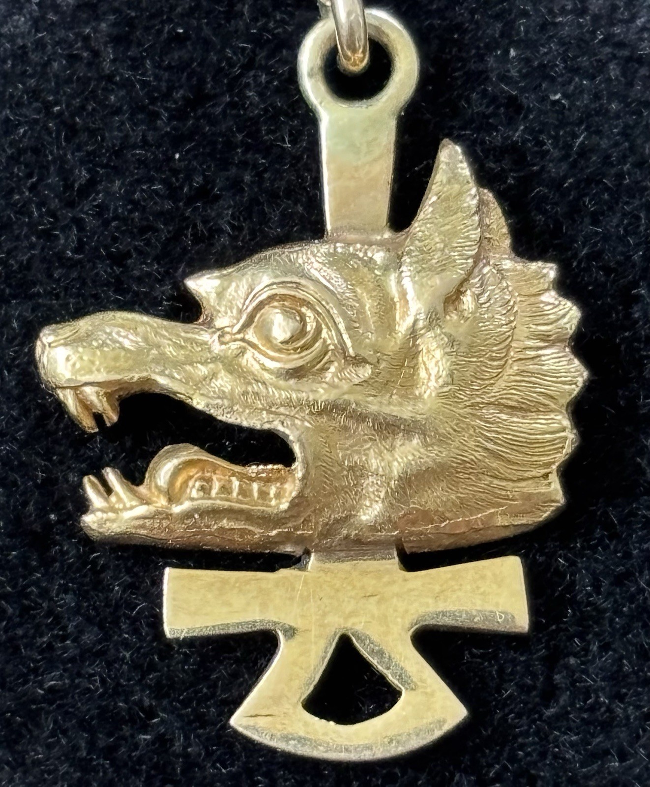 Yale Wolf’s Head Society Fraternity Pin Fob / Tiffany 18k Gold (5.18g)