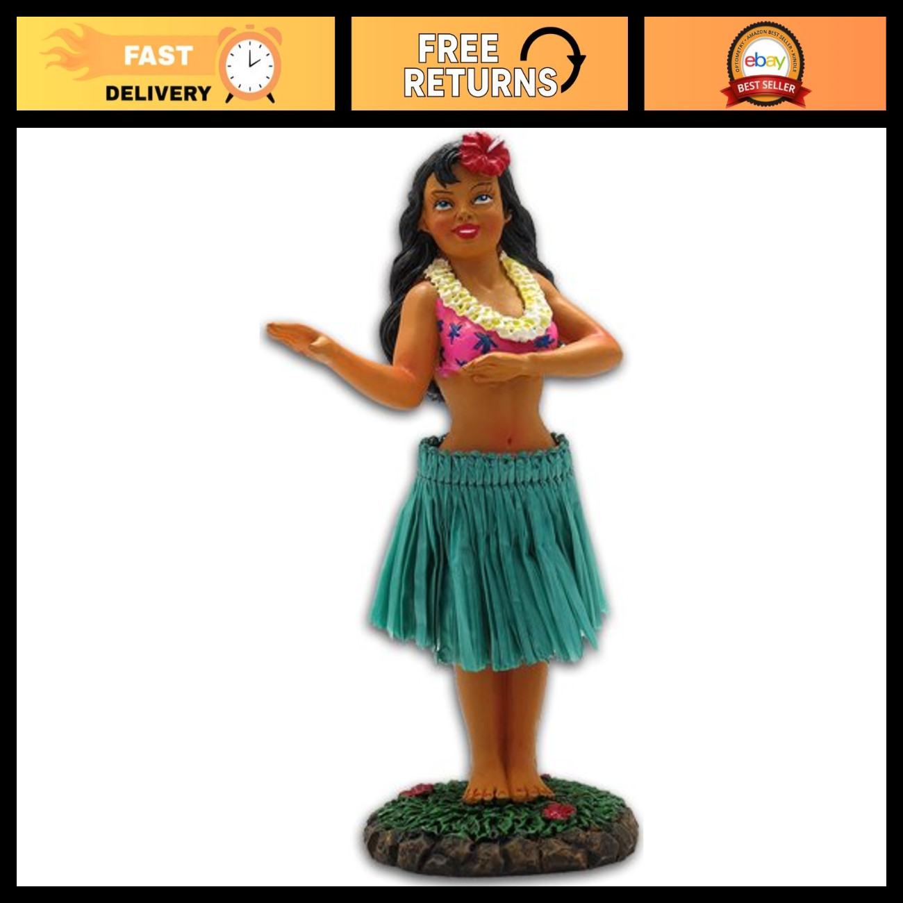 Hawaiian Hula Girl Figurine 4\ Hawaiian Hula Girl Figurine 4\