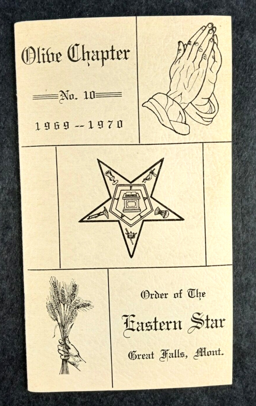 Great Falls MT Order of the Eastern Star Olive Chapter Handbook 1969 1970 e1-25