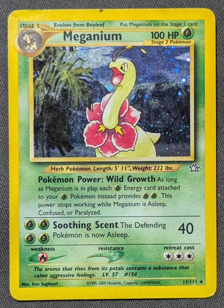 Pokémon TCG || Meganium 11/111 || Holo Rare || Neo Genesis || MP