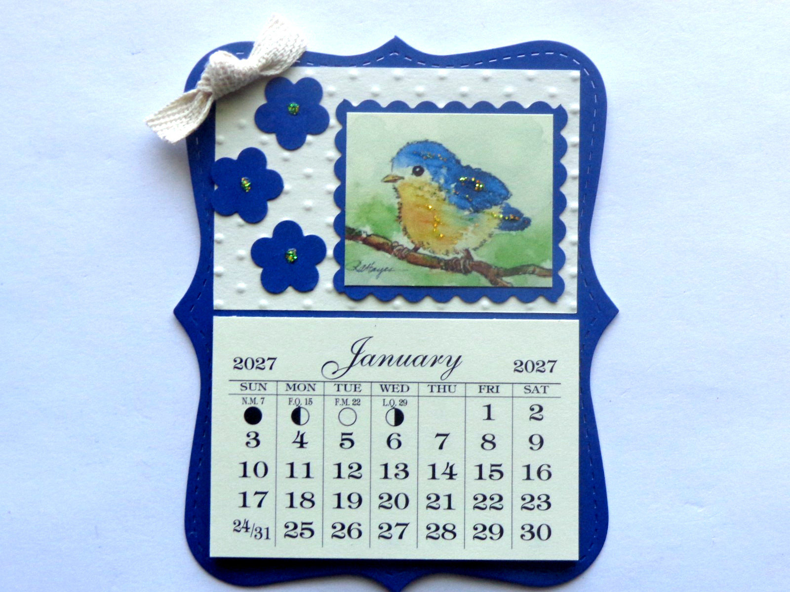 BIRD LOVER BIRD WATCHERS 2027 MINI MAGNETIC CALENDAR TEAR OF PAGES