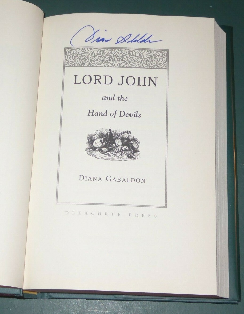 Signed Lord John and the Hand of Devils by Diana Gabaldon AUTOGRAPHED Outlander