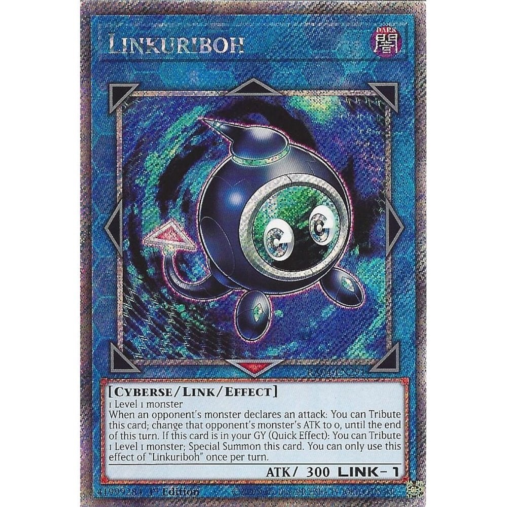 RA04-EN291 Linkuriboh : Platinum Secret Rare 1st Edition Mint YuGiOh Card